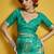 Turquoise pure satin handloom weaving silk blend festival wear saree