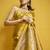 Mustard pure satin handloom weaving silk blend festival wear saree