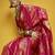 Red satin handloom weaving silk blend festival wear saree