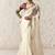Off white fancy glass tissue organza saree with sequins & dhaga embroidery work designer saree