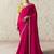 Ruby fancy glass tissue organza saree with sequins & dhaga embroidery work designer saree