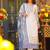 White muslin printed kurta pant set with printed muslin silk dupatta