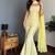 Yellow faux georgette embroidery kurta sharara set with georgette dupatta