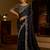 Choclate color satin silk saree with heavy embroidered work