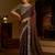 Green color satin silk saree with heavy embroidered work