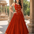 Orange Pure Cotton Navratri Lehenga Choli with Kodi Mirror Work