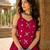 Rani Pink Pure Cotton Navratri Lehenga Choli with Kodi Mirror Work