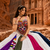 Multicolor Navratri Lehenga Choli Set with Kutchi Mirror Work Pan Blouse