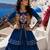 Navy Blue Pure Cotton Gamthi Work Navratri Lehenga Choli with Koti