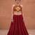 brown rayon plain lehenga choli