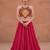 magenta rayon plain lehenga choli