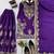 violet  silk blend thread with sequence plazzo suit