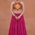 pink rayon plain lehenga choli