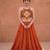 orange rayon plain lehenga choli