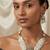 Turquoise kundan stone & pearl beaded gold plated choker necklace set for women