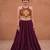 wine rayon plain lehenga choli