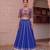 royal blue rayon plain lehenga choli