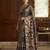 Black Color Kasmiri Motif Jungal Flowers Jaal Weaving With Naylon Viscose Kasmiri Pasmina Silk Saree