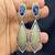 Royal Blue Sapphire Lemon Quartz Pavé Diamond Statement Drop Earrings
