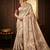 White Color Kasmiri Motif Jungal Flowers Jaal Weaving With Naylon Viscose Kasmiri Pasmina Silk Saree