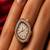 Gold CZ Diamond Encrusted Watch Ring: Elegant Quartz Statement Jewelry