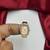 Gold CZ Diamond Encrusted Watch Ring: Elegant Quartz Statement Jewelry