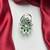Elegant Emerald Green Flower Ring - Sparkling Cubic Zirconia Floral Statement Jewelry