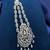 Silver Cubic Zirconia Jhumar Passa: Pakistani Style Bridal Tikka