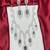 Purple Crystal Bridal Necklace Earrings Set, Silver Rhinestone Statement Jewelry
