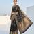 Black Color Jaqurad Weaving All Over Body Jaal With Border Naylon Dola Pashmina Silk Saree