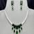 Emerald Green Crystal Bridal Statement Necklace Earrings Set, Wedding Prom Jewelry