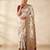 White Color Jaqurad Weaving All Over Body Jaal With Border Naylon Dola Pashmina Silk Saree