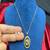 Gold Plated Om Sunburst Pendant Necklace & Stud Earrings 