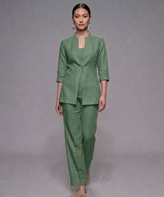 Sage green dupion silk co ord set 1