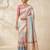 Cream-Baby Pink Color Siquence Embroidery Cut Work Lace Fitting Viscos Mx Jari Viscos Mx Jari Dola Silk Saree
