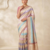 Cream-Baby Pink Color Siquence Embroidery Cut Work Lace Fitting Viscos Mx Jari Viscos Mx Jari Dola Silk Saree