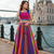 Multicolor Georgette Navratri Lehenga Choli with Kodi Mirror Work