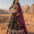 Green Floral Dola SilkBlend Patola Lehenga Choli with Gamthi Work Dupatta