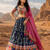 Blue Floral Dola SilkBlend Patola Lehenga Choli with Gamthi Work Dupatta