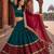 Peacock Teal Fox Georgette Navratri Lehenga Choli with Embroidered Dupatta