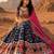 Blue Floral Dola SilkBlend Patola Lehenga Choli with Gamthi Work Dupatta