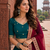 Peacock Teal Fox Georgette Navratri Lehenga Choli with Embroidered Dupatta