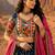 Blue Floral Dola SilkBlend Patola Lehenga Choli with Gamthi Work Dupatta