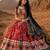 Red Floral Dola SilkBlend Patola Lehenga Choli with Gamthi Work Dupatta