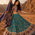 Teal Floral Dola SilkBlend Patola Lehenga Choli with Gamthi Work Dupatta