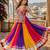 Multicolor Pure Cotton Gamathi Mirror Work Navratri Lehenga Choli
