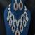 Ruby Red Crystal Bridal Necklace Set | Silver Toned Choker Earrings