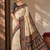 Cream-Brown Color Printed Jaqurad Weaving All Over Full Jari Weaving Dola Silk Saree