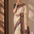 Cream-Brown Color Printed Jaqurad Weaving All Over Full Jari Weaving Dola Silk Saree