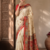 Cream-Red Color Printed Jaqurad Weaving All Over Full Jari Weaving Dola Silk Saree